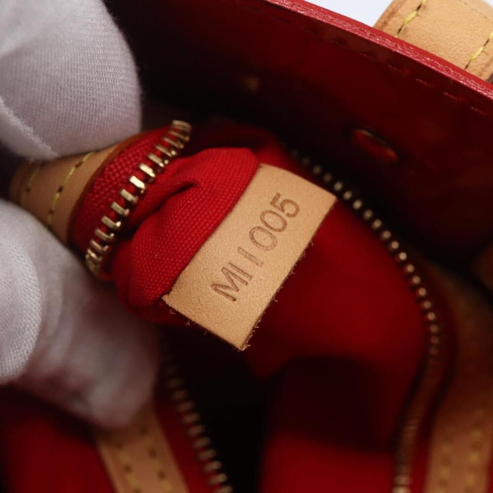 LOUIS VUITTON Monogram Vernis Reade PM Hand Bag Red Rouge M91088 LV Auth 158118 - Picture 12 of 16